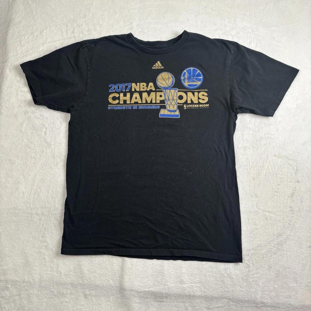 2017 Golden State Warriors Nba Champions Black Ss Graphic Shirt Mens L